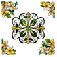 Elegant Floral Stained Static Window Sticker