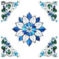 Elegant Floral Stained Static Window Sticker