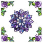 Elegant Floral Stained Static Window Sticker