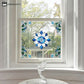 Elegant Floral Stained Static Window Sticker