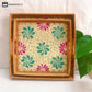 Square Rattan Shell Fruit Basket Dessert Tray
