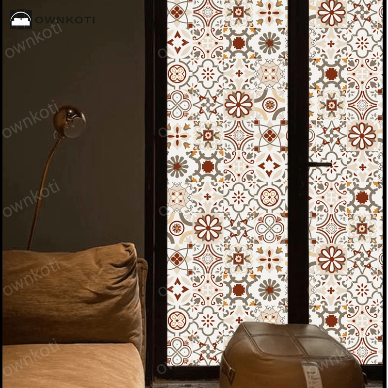 Static Frosted Elegant Bohemian Privacy Film