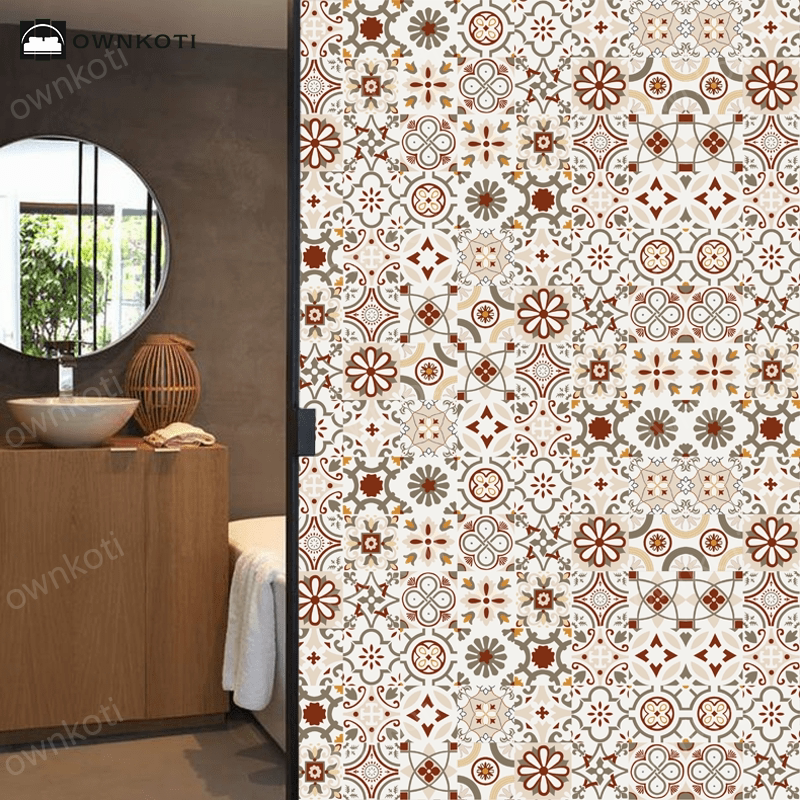 Static Frosted Elegant Bohemian Privacy Film