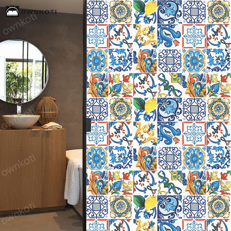 Static Frosted Elegant Bohemian Privacy Film