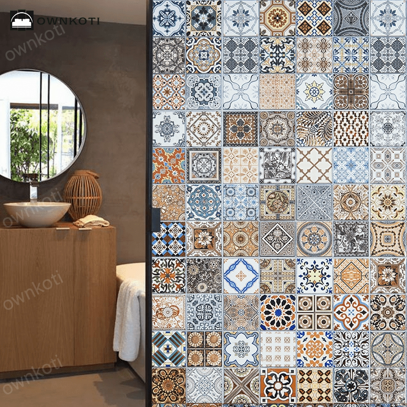 Static Frosted Elegant Bohemian Privacy Film