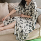 Floral Satin Soft Breathable Casual Nightdress