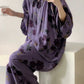 Ownkoti Plus Size Vintage Rose Nightwear Set - image 3