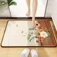 Elegant Floral Diatom Mud Bathroom Floor Mat