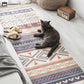 Ethnic Geometric Pattern Cotton Linen Floor Mat
