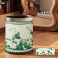 Double Layer Vintage Floral Trash Bin
