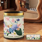 Double Layer Vintage Floral Trash Bin