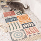 Plant Branch Pattern Tassel Cotton Linen Floor Mat