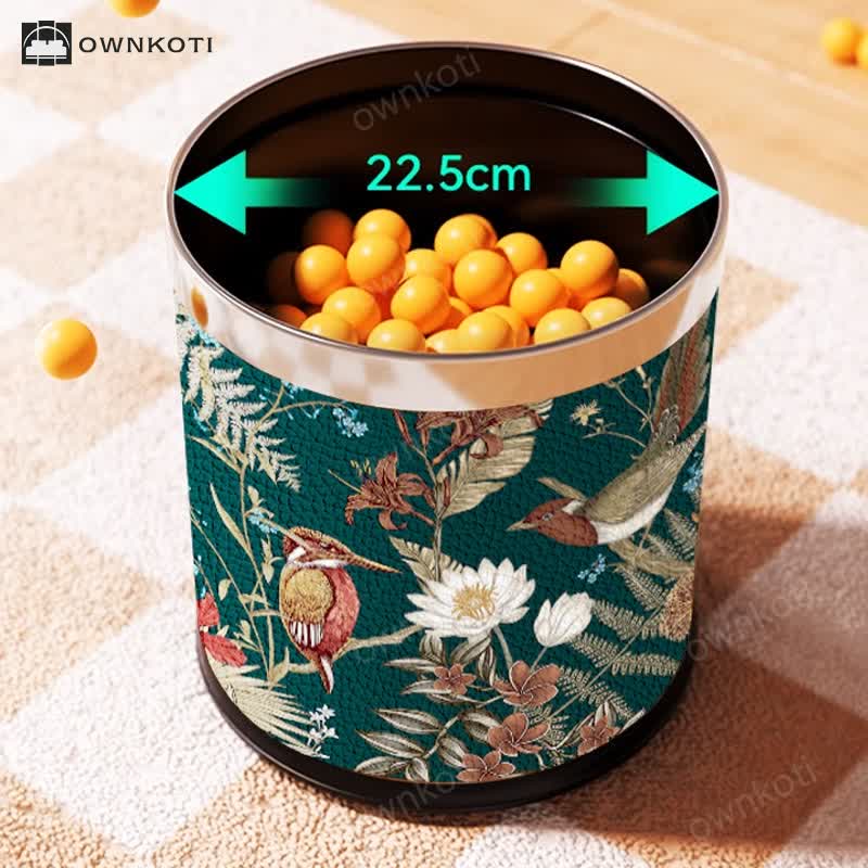 Double-layer Vintage Lidless Wastebasket