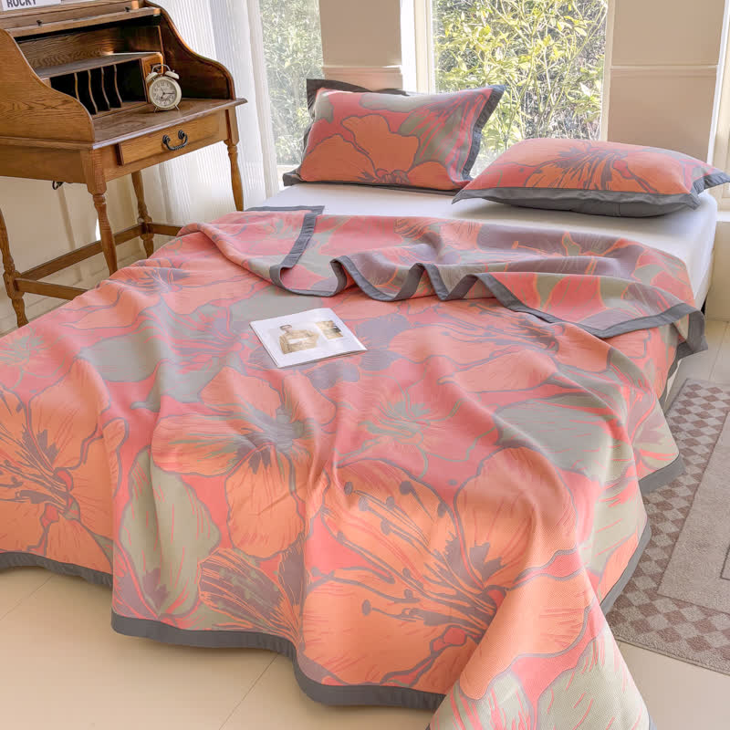 Lightweight Pure Cotton Bright Floral Quilt - image 1
