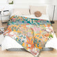 Garden Flower Cotton Gauze Reversible Blanket