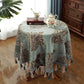 Chenille Jacquard Elegant Floral Tablecloth