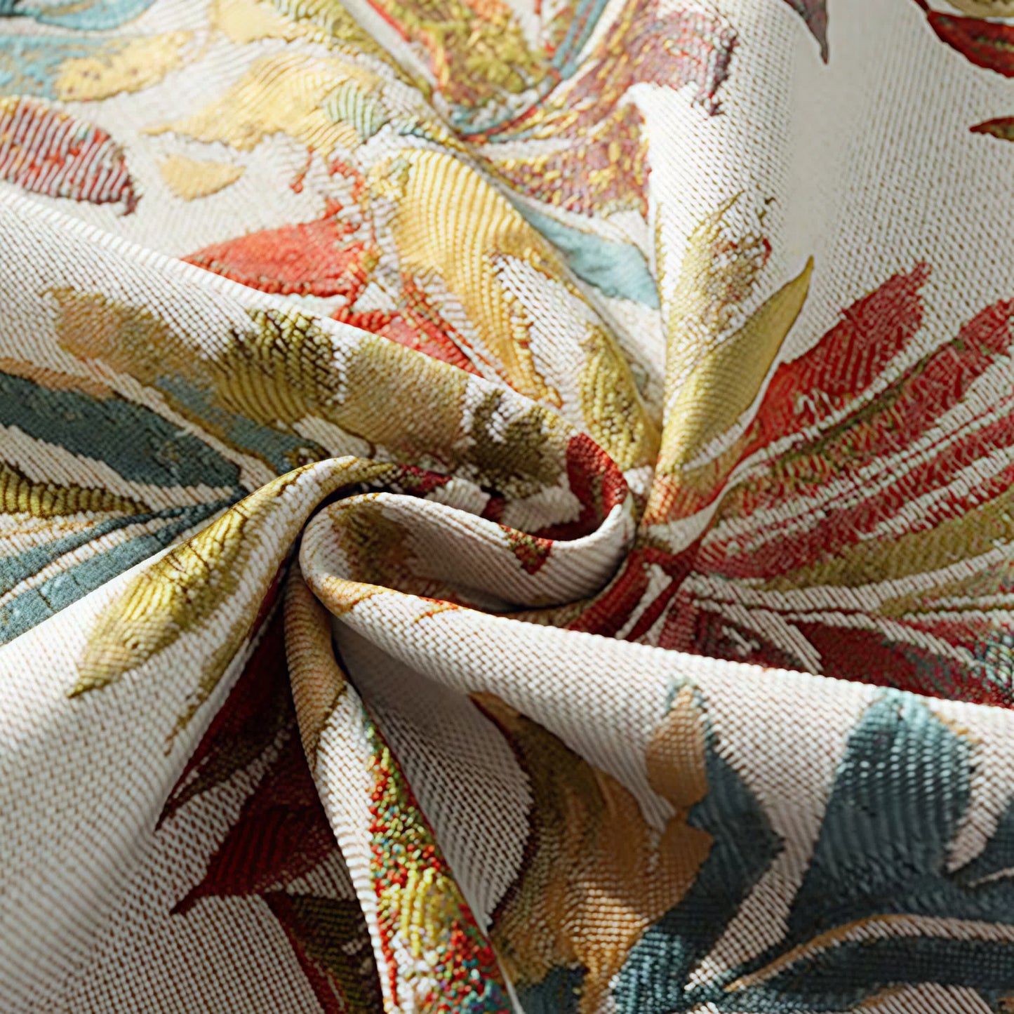 Chenille Jacquard Elegant Floral Tablecloth