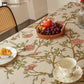 Elegant Yarn Dyed Flower Bird Tablecloth