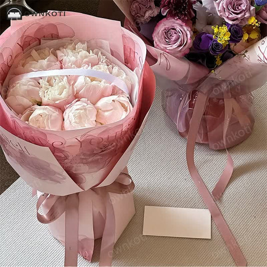 Mother's Day Gift Box Bouquet Wrapping Satin Ribbon