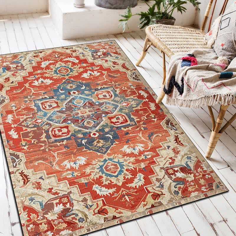 Ethnic Exotic Rectangular Decorative Floor Mat