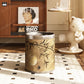 Vintage Bamboo Leather Durable Trash Can