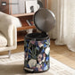 Vintage Pastoral Leather Large Capacity Trash Can