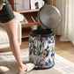 Vintage Pastoral Leather Large Capacity Trash Can