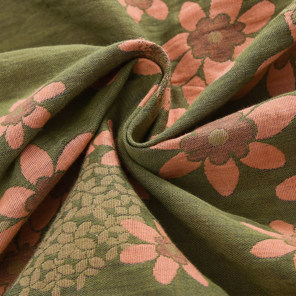 Jacquard Floral Gauze Lightweight Bathrobe - image 5