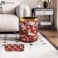 Double Barrel Vintage Floral Durable Trash Bin