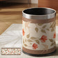 Floral Bird Luxurious Leather Trash Bin