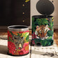 Forest Tiger Leather Durable Trash Bin
