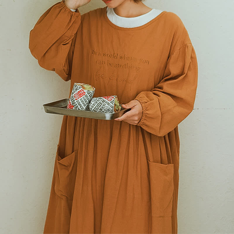 Long Sleeve Loose Breathable Kitchen Apron