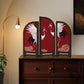 Red-crowned Crane Foldable Screen Desktop Ornament