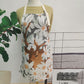 Vintage Cotton Linen Daisy Animal Apron