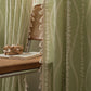 Rustic Floral Leaf Curve Tassel Sheer Curtain