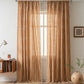Rustic Floral Leaf Curve Tassel Sheer Curtain