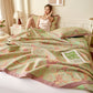 Daisy Print Cotton Gauze Reversible Quilt