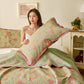 Daisy Print Cotton Gauze Reversible Quilt
