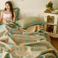 Daisy Print Cotton Gauze Reversible Quilt