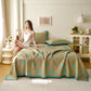Daisy Print Cotton Gauze Reversible Quilt