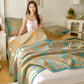 Daisy Print Cotton Gauze Reversible Quilt