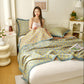 Yellow Abstract Pattern Cotton Jacquard Quilt