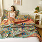 Double Layer Gauze Jacquard Bear Cotton Quilt
