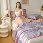 Jacquard Bear Cotton Gauze Reversible Quilt