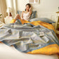Chevron Pattern Cotton Gauze Jacquard Quilt