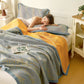 Chevron Pattern Cotton Gauze Jacquard Quilt