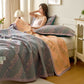 Chevron Pattern Cotton Gauze Jacquard Quilt