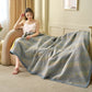 Chevron Pattern Cotton Gauze Jacquard Quilt