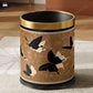 Rural Stainless Steel Leather Durable Trash Bin