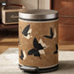 Rural Stainless Steel Leather Durable Trash Bin